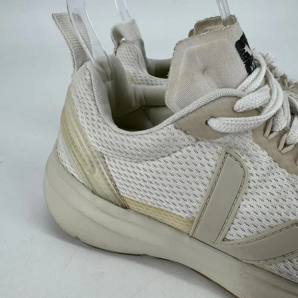 Veja Womens White and Beige Athletic Sneakers